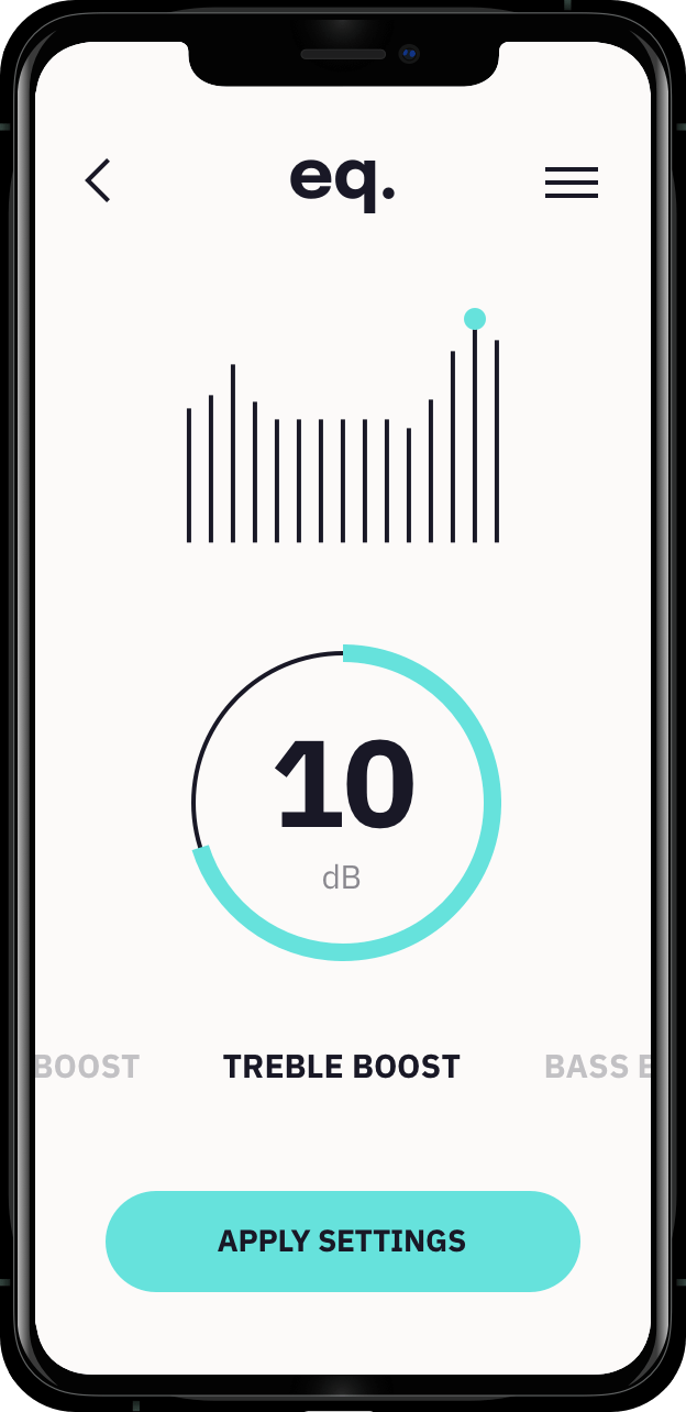 display of app on phone
